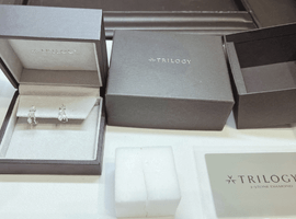 イヤリング(セット):trilogy/K18WG/メレダイヤなど3点