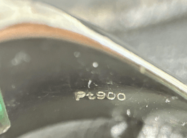 リング:Pt900/メレダイヤ/エメラルドなど3点