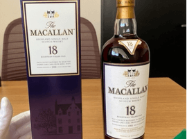 ウイスキー：MACALLAN（18年 シェリー オーク 1988）など2点